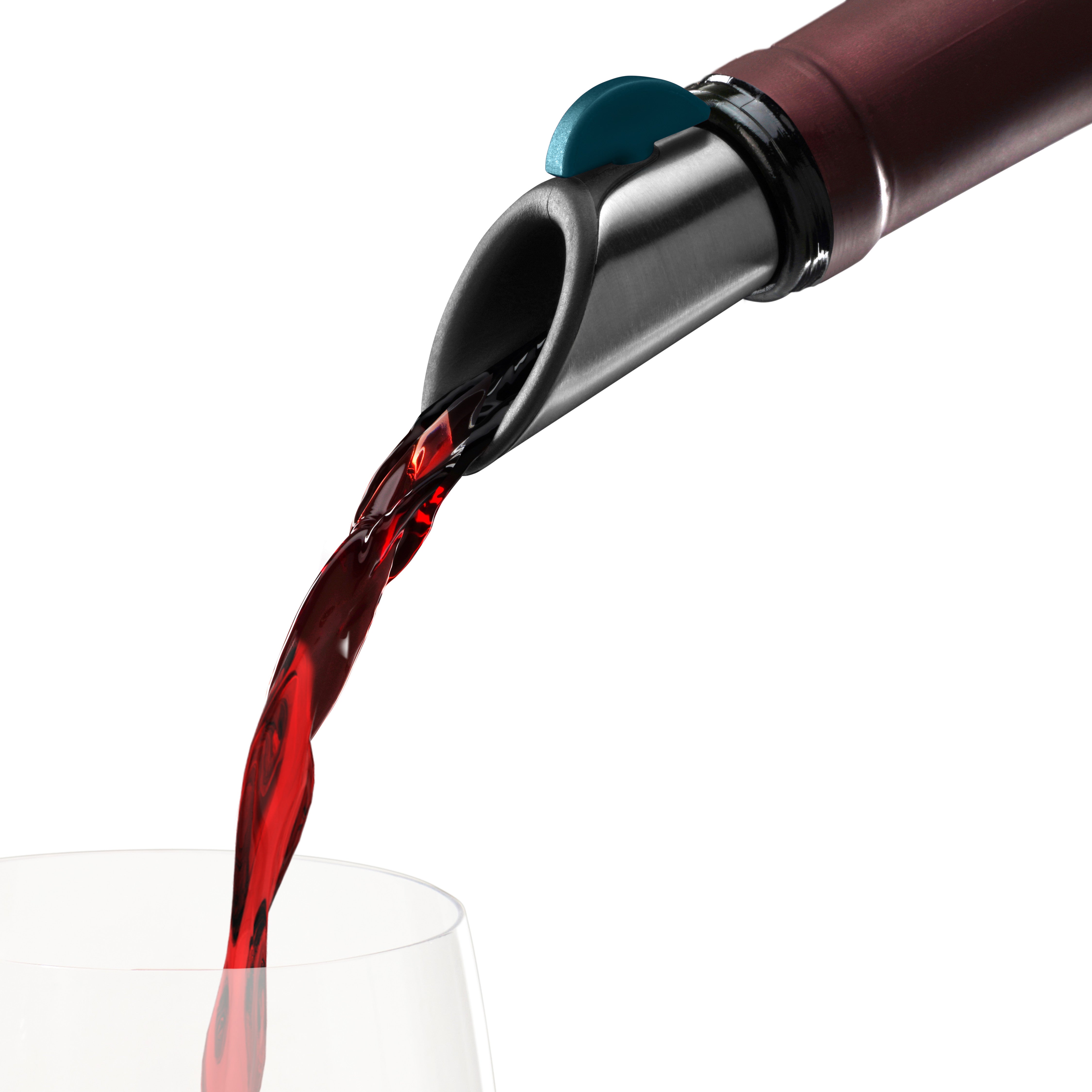 Wine Pourer and Stopper in Deep Teal