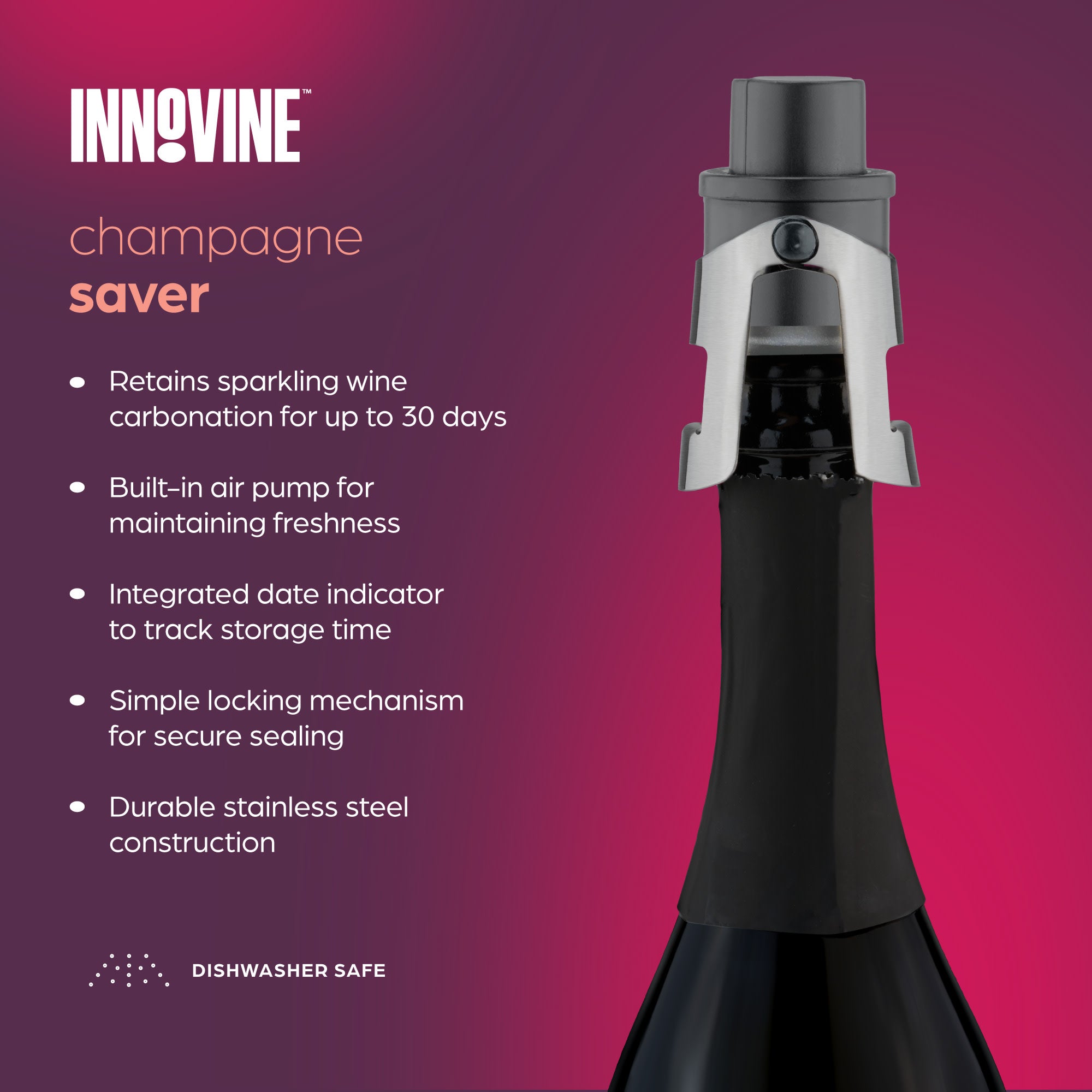 Champagne Saver in Graphite